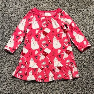 Gymboree Pink Snowman Nightgown